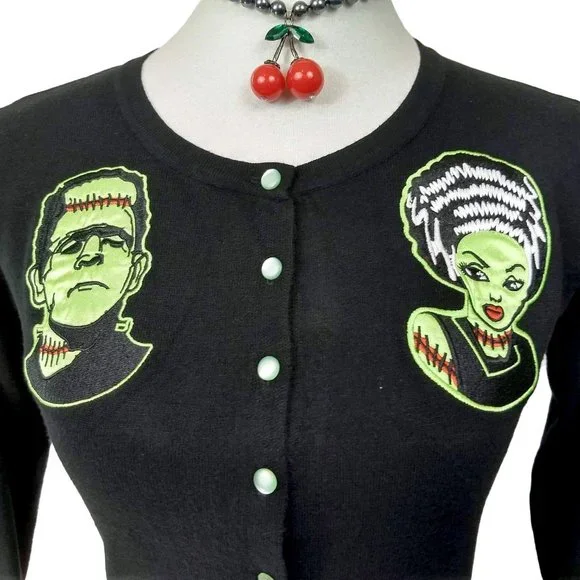 Banned Apparel Frankenstein and Bride Cardigan - Picture 2 of 6